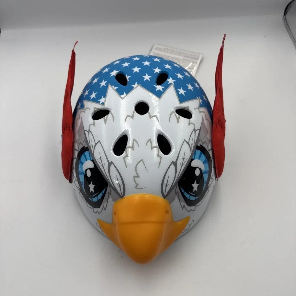 Raskullz 3D Sam Eagle Childs Bike & Skate Helmet Red, White, Blue Ages 5+ New